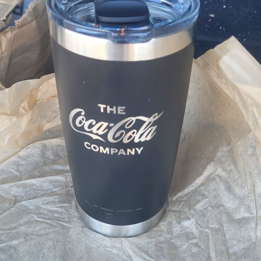 20oz Yeti mug coca cola style